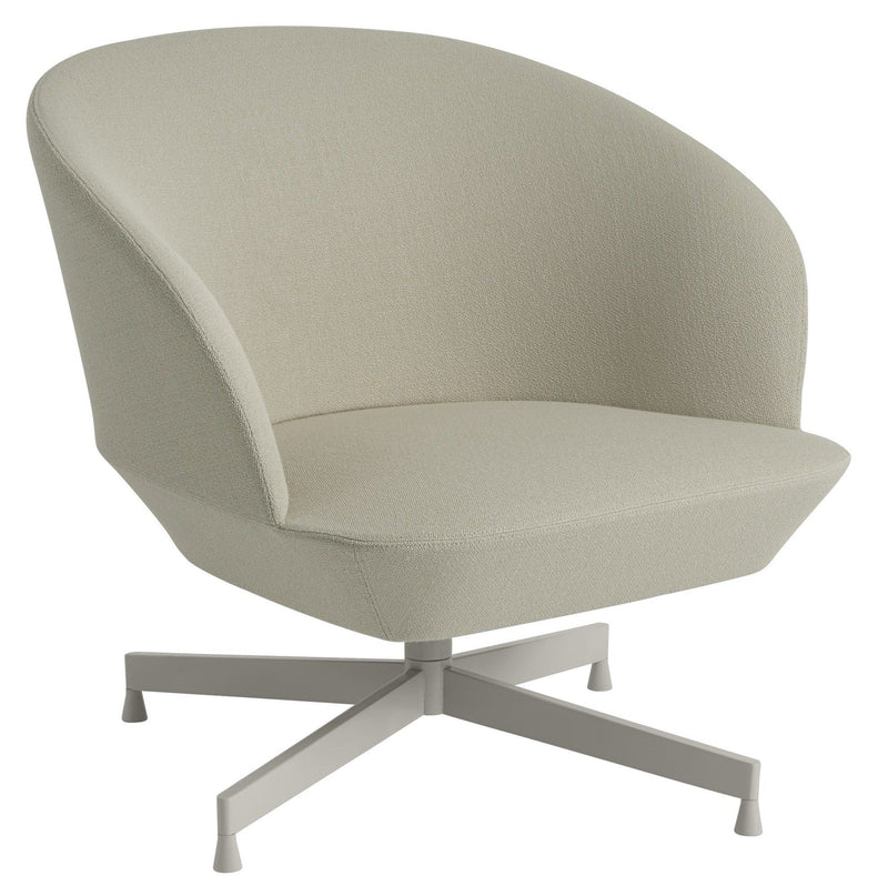 Oslo Lounge Chair - Swivel Base - Muuto - Chairs - Twill Weave 990 Seat & Black Base - HORNE