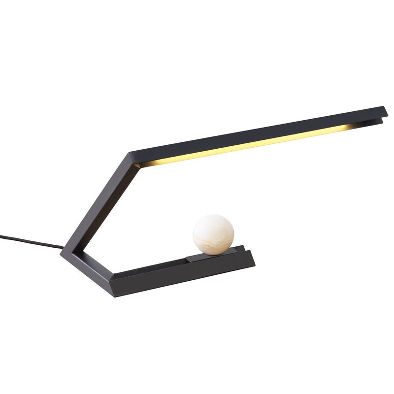 Oud Table Light - Resident - Table + Task - Matte Black w/ Honey Onyx Marble - HORNE