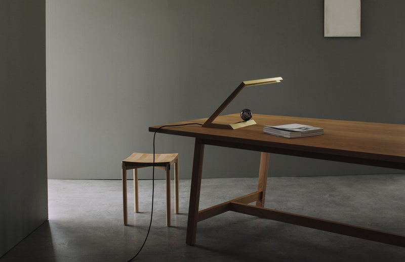 Oud Table Light - Resident - Table + Task - Matte Black w/ Honey Onyx Marble - HORNE