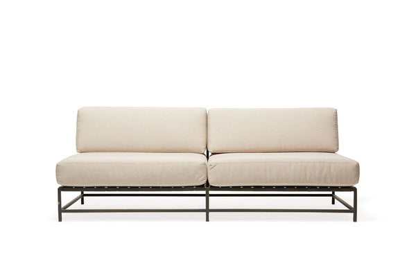Outdoor Loveseat - Stephen Kenn - Chairs - Cream & Charcoal - Black - HORNE