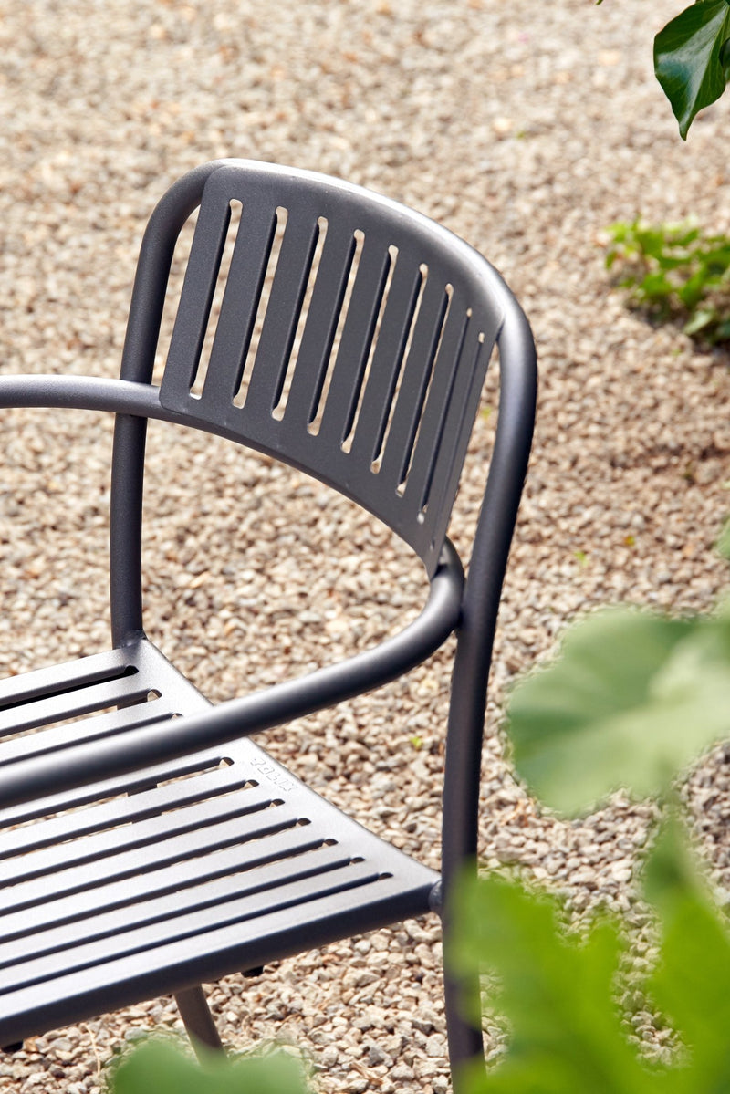 Outdoor Patio Slatted Armchair - Set of 2 - Tolix - Outdoor Furniture - Dark Grey - HORNE