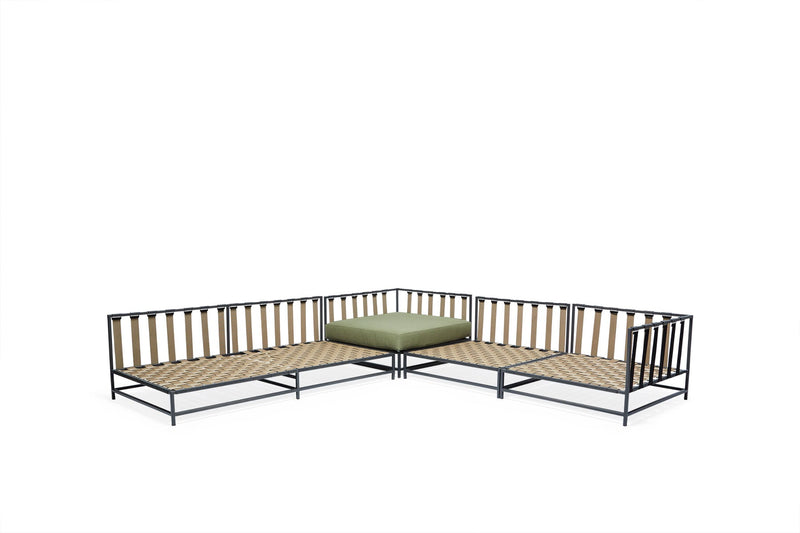 Outdoor Sectional - Stephen Kenn - Sofas - Cream & Charcoal - HORNE