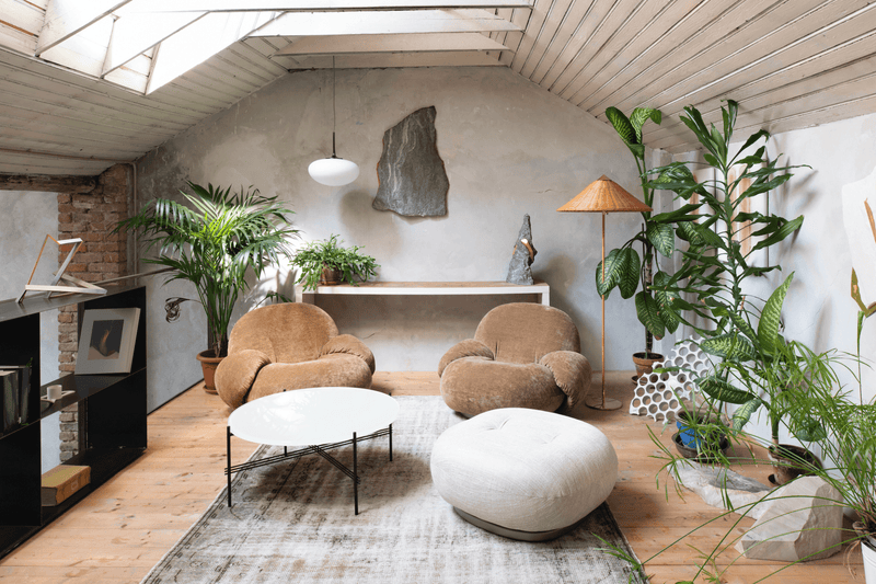 Pacha Ottoman - Gubi - Stools + Benches + Ottomans - Black Matte - Add Swivel! - Gabriel Tempt - 60152 - HORNE