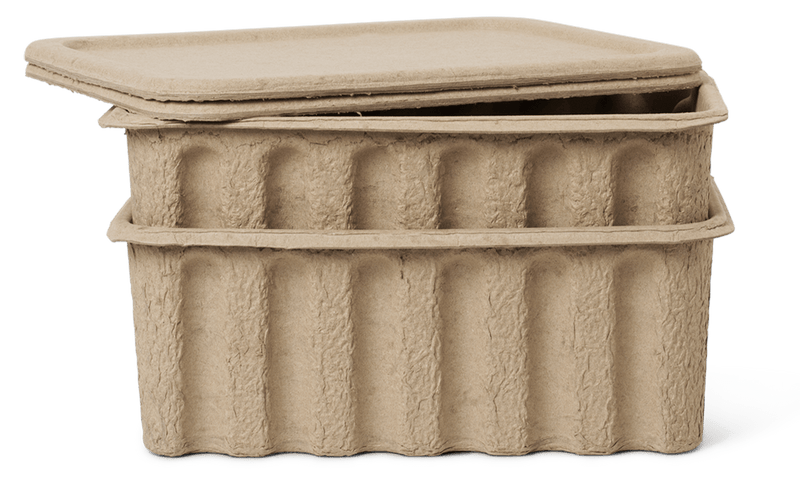 Paper Pulp Box - Set of 2 - Ferm Living - Storage + Organization - Small - HORNE
