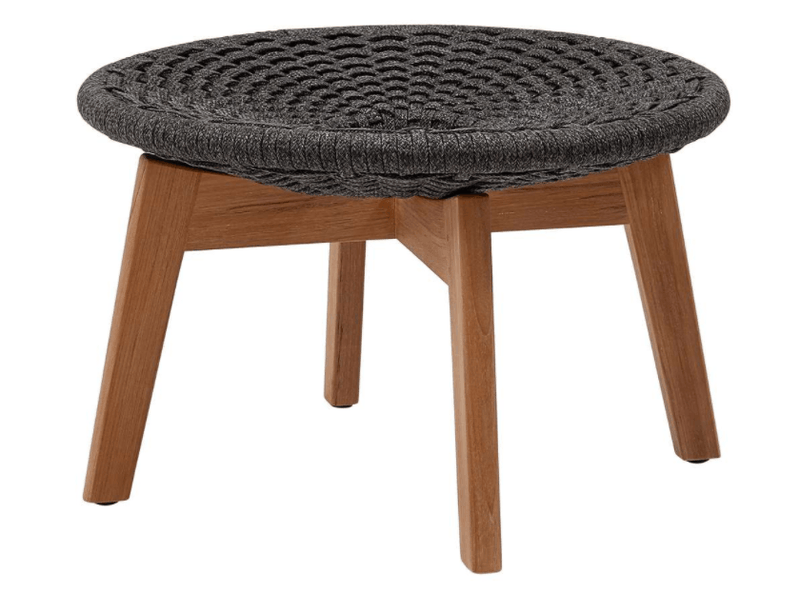 Peacock Footstool With Teak Legs - Cane Line - Outdoor Furniture - No Cushions - HORNE