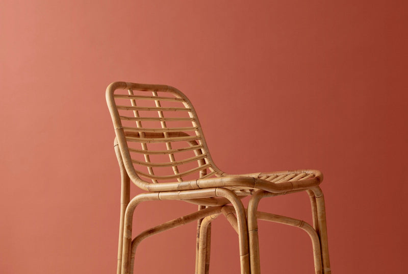 Peak armless dining chair by Cane-line