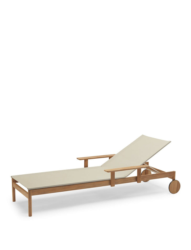 Pelagus Sunbed - Skagerak by Fritz Hansen - Outdoor Furniture - Add Right Armrest - Add Cushion - HORNE
