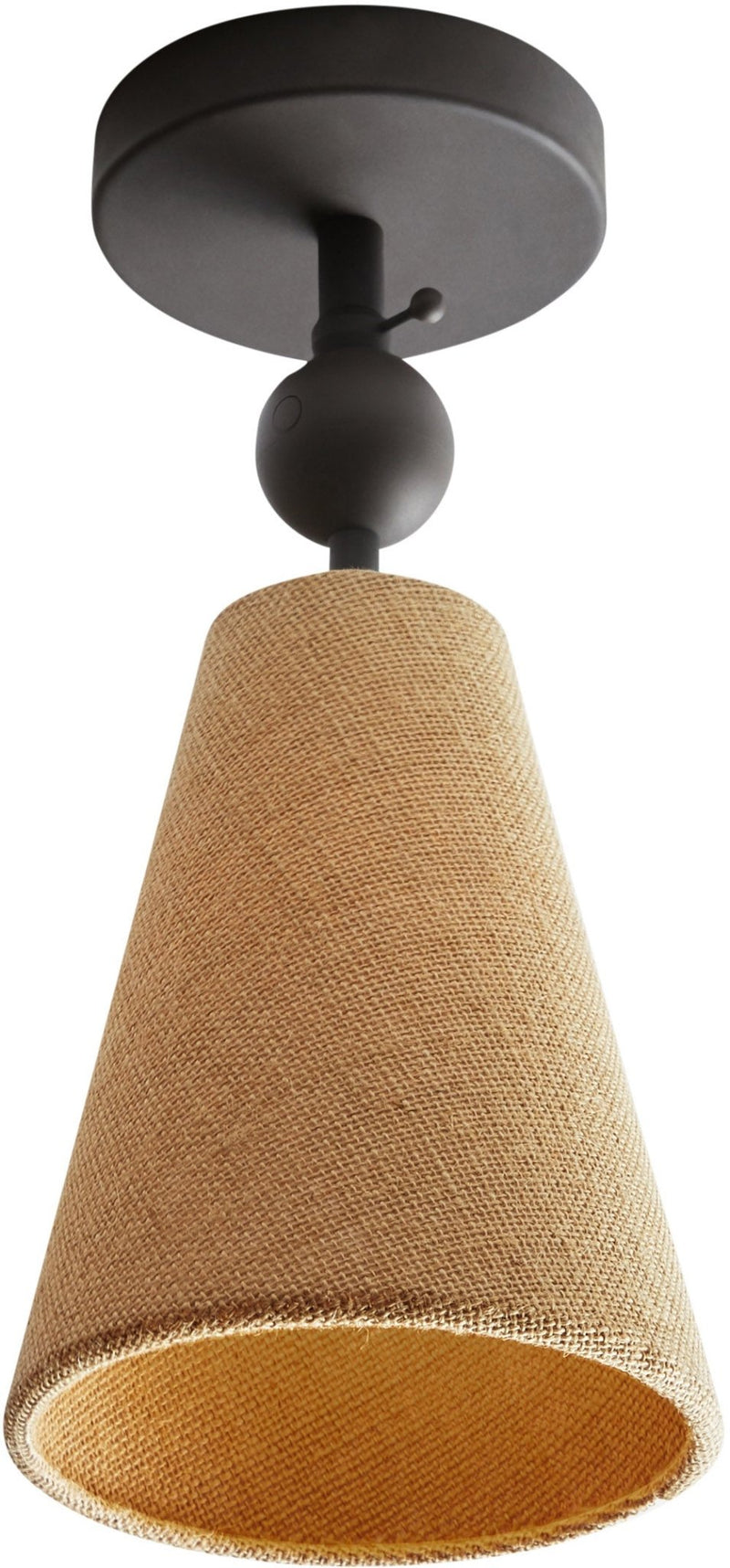 Pendolo Flush Mount - Workstead - Ceiling Lights - Small - Natural Linen - Hewn Brass - HORNE