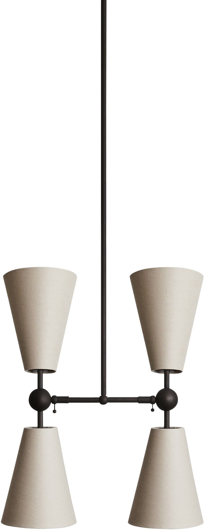 Pendolo Pendant IV - Workstead - Pendants - Small - Natural Linen - Hewn Brass - HORNE