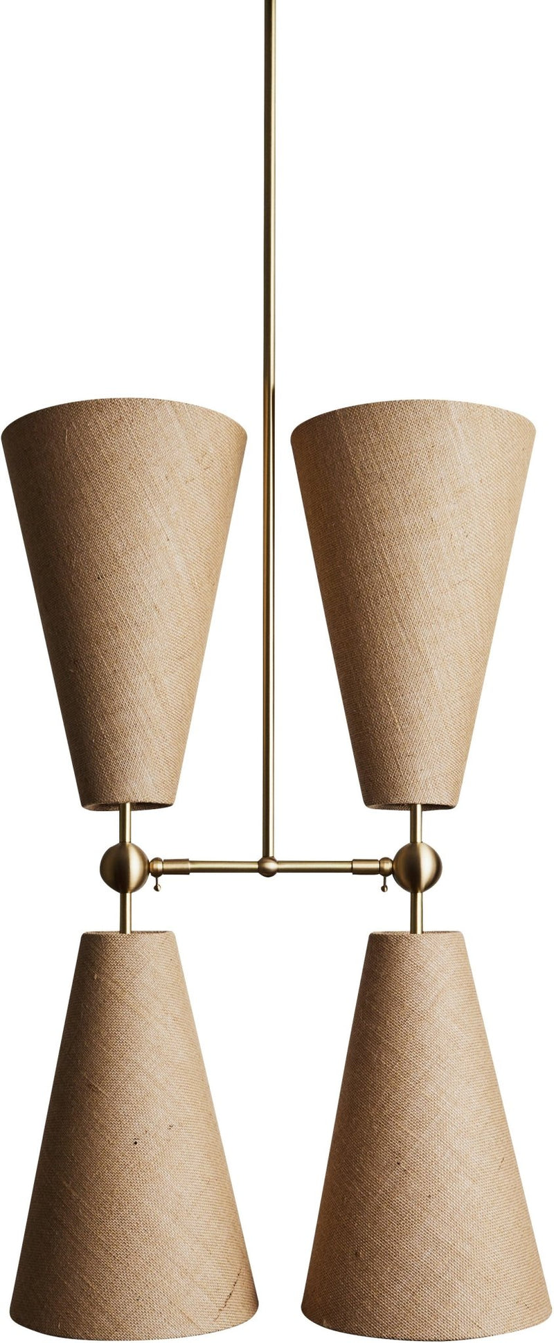 Pendolo Pendant IV - Workstead - Pendants - Small - Natural Linen - Hewn Brass - HORNE