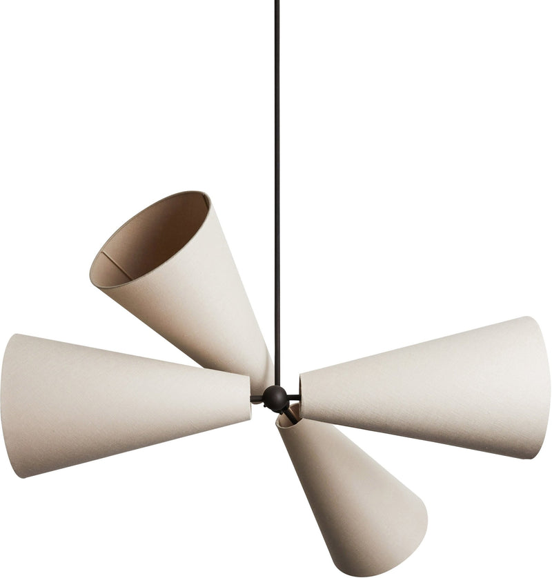 Pendolo Pendant IV - Workstead - Pendants - Small - Natural Linen - Hewn Brass - HORNE