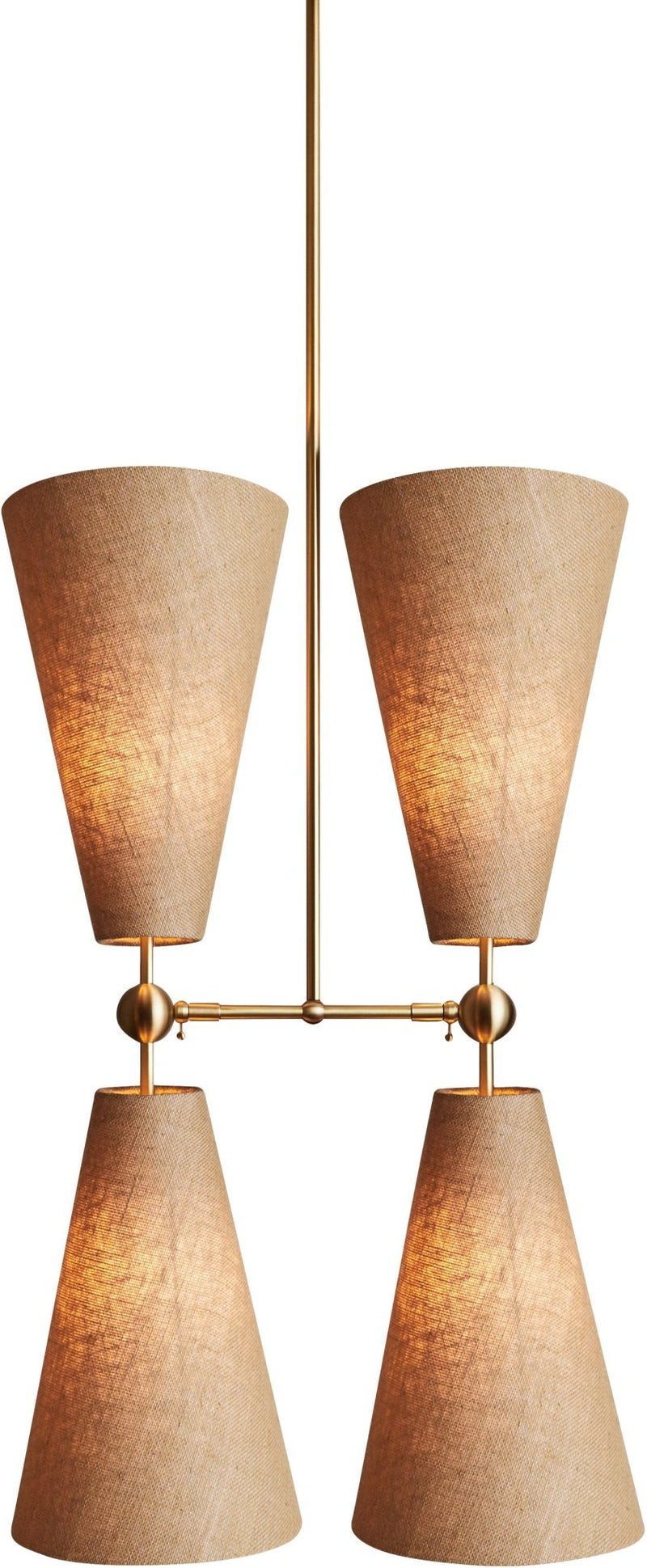 Pendolo Pendant IV - Workstead - Pendants - Small - Natural Linen - Hewn Brass - HORNE