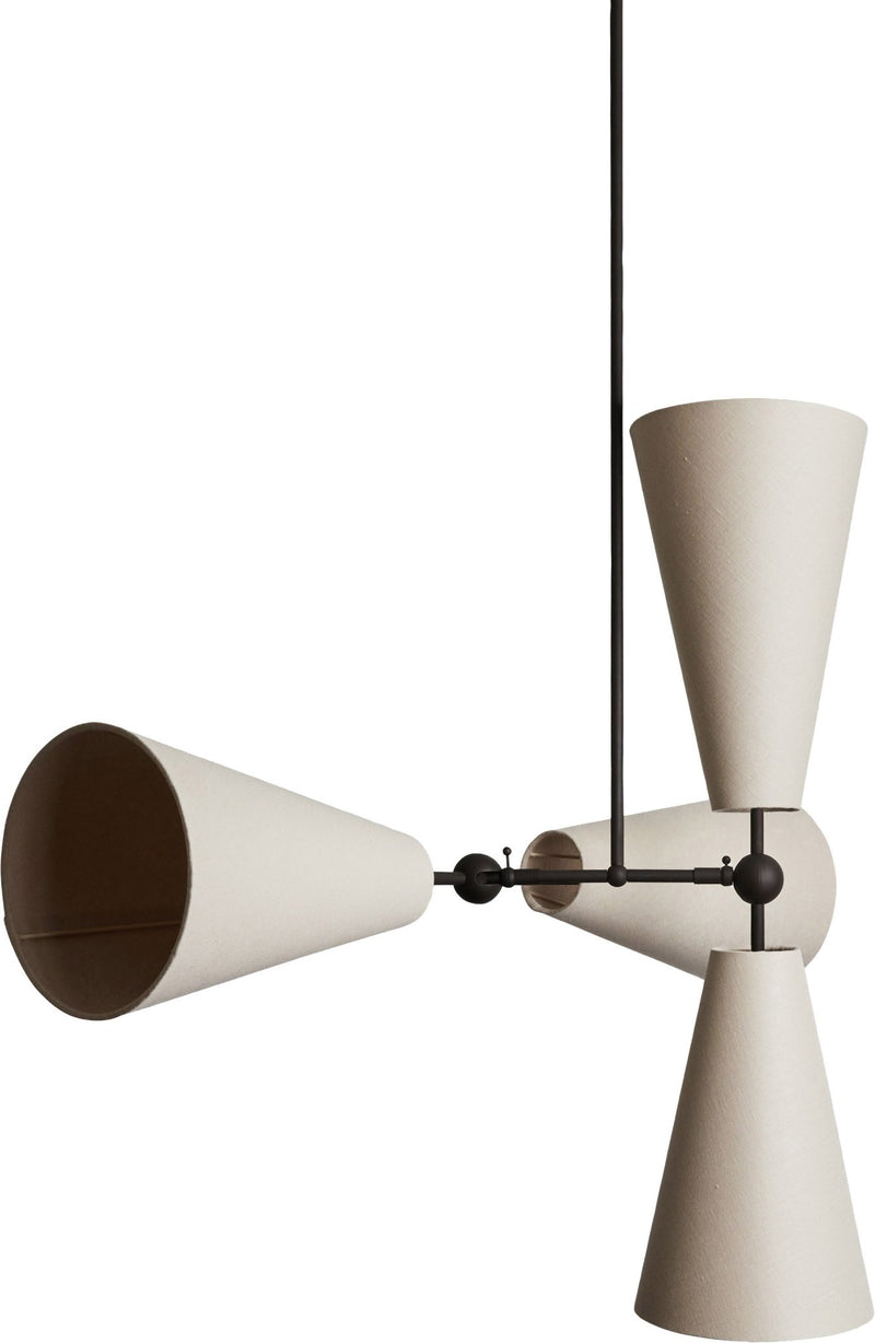 Pendolo Pendant IV - Workstead - Pendants - Small - Natural Linen - Hewn Brass - HORNE