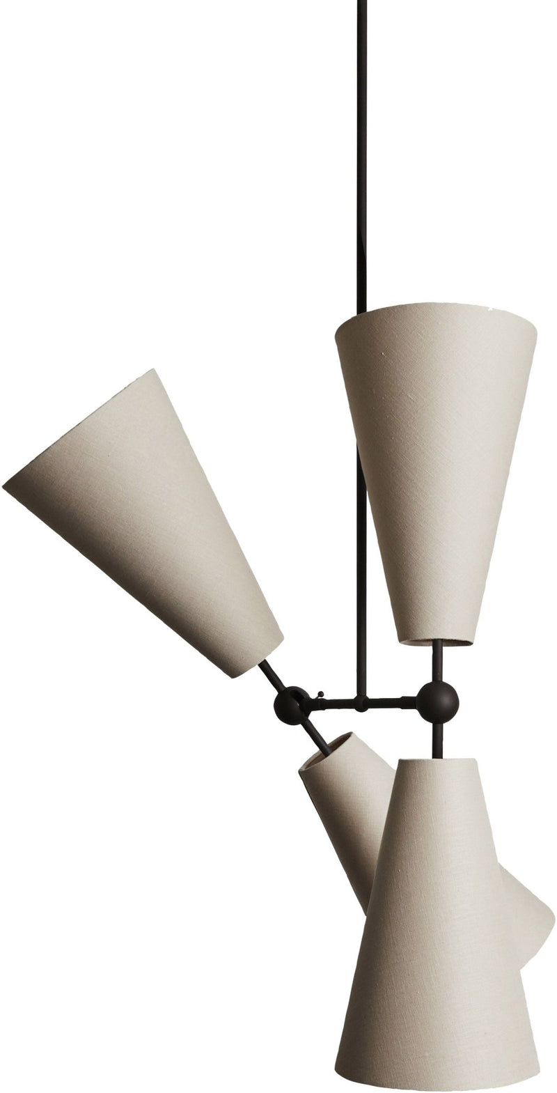 Pendolo Pendant IV - Workstead - Pendants - Small - Natural Linen - Hewn Brass - HORNE