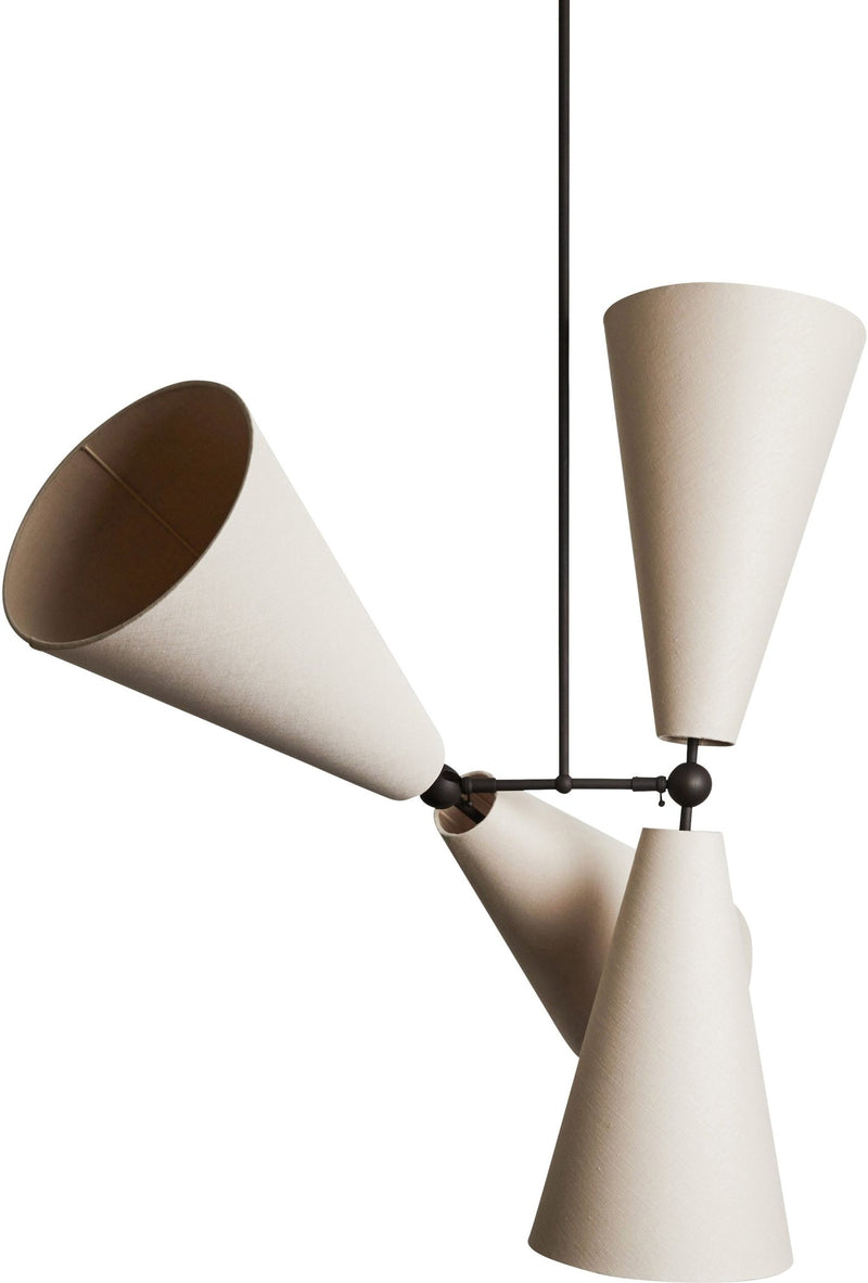 Pendolo Pendant IV - Workstead - Pendants - Small - Natural Linen - Hewn Brass - HORNE