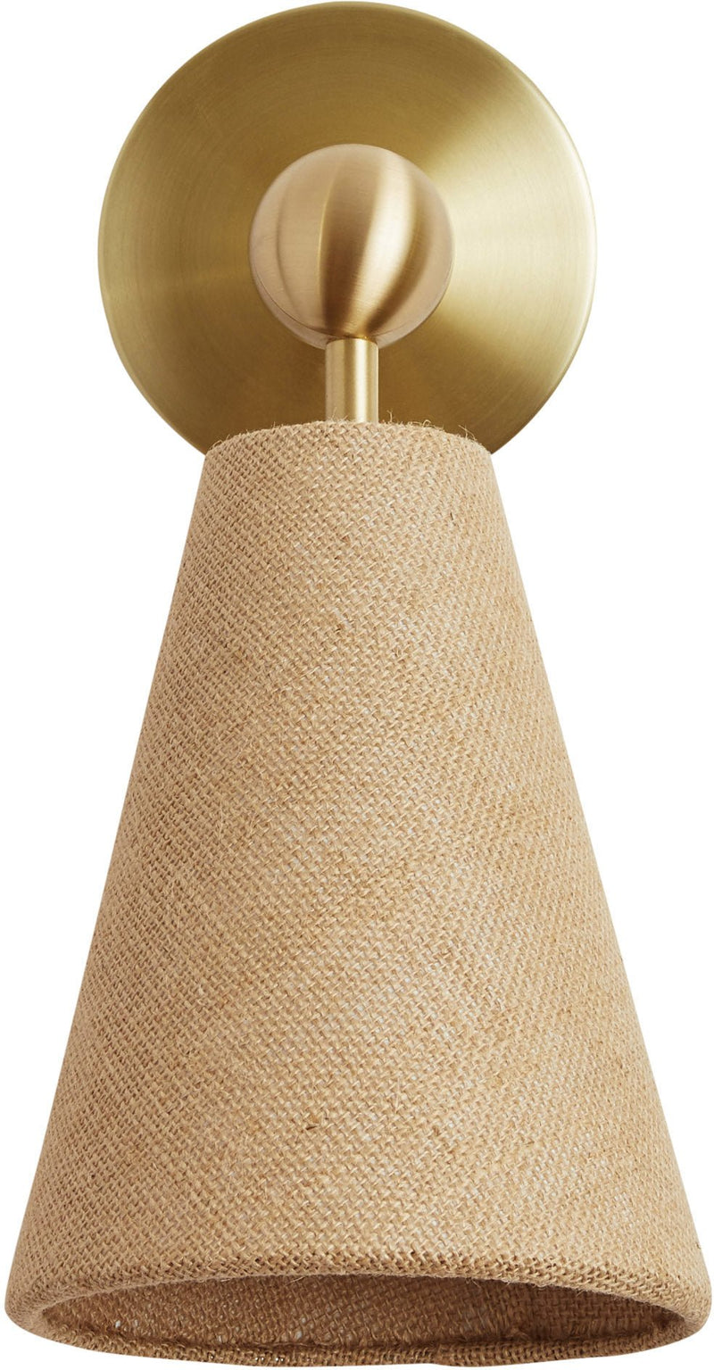 Pendolo Wall Sconce - Workstead Wall Sconces - Small - Natural Linen - Hewn Brass - HORNE
