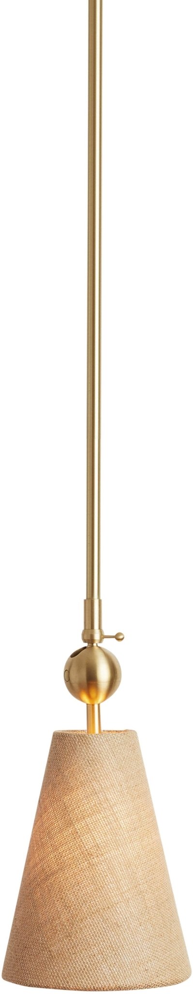 Pendolo Wall Sconce - Workstead Wall Sconces - Small - Natural Linen - Hewn Brass - HORNE