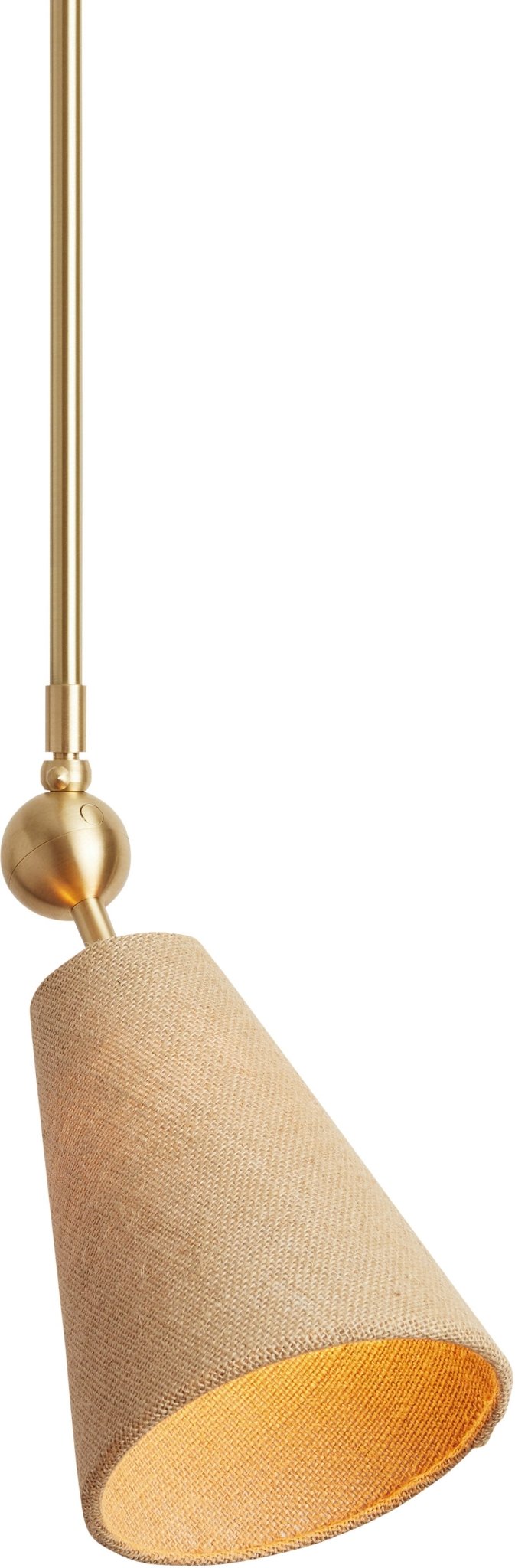 Pendolo Wall Sconce - Workstead Wall Sconces - Small - Natural Linen - Hewn Brass - HORNE