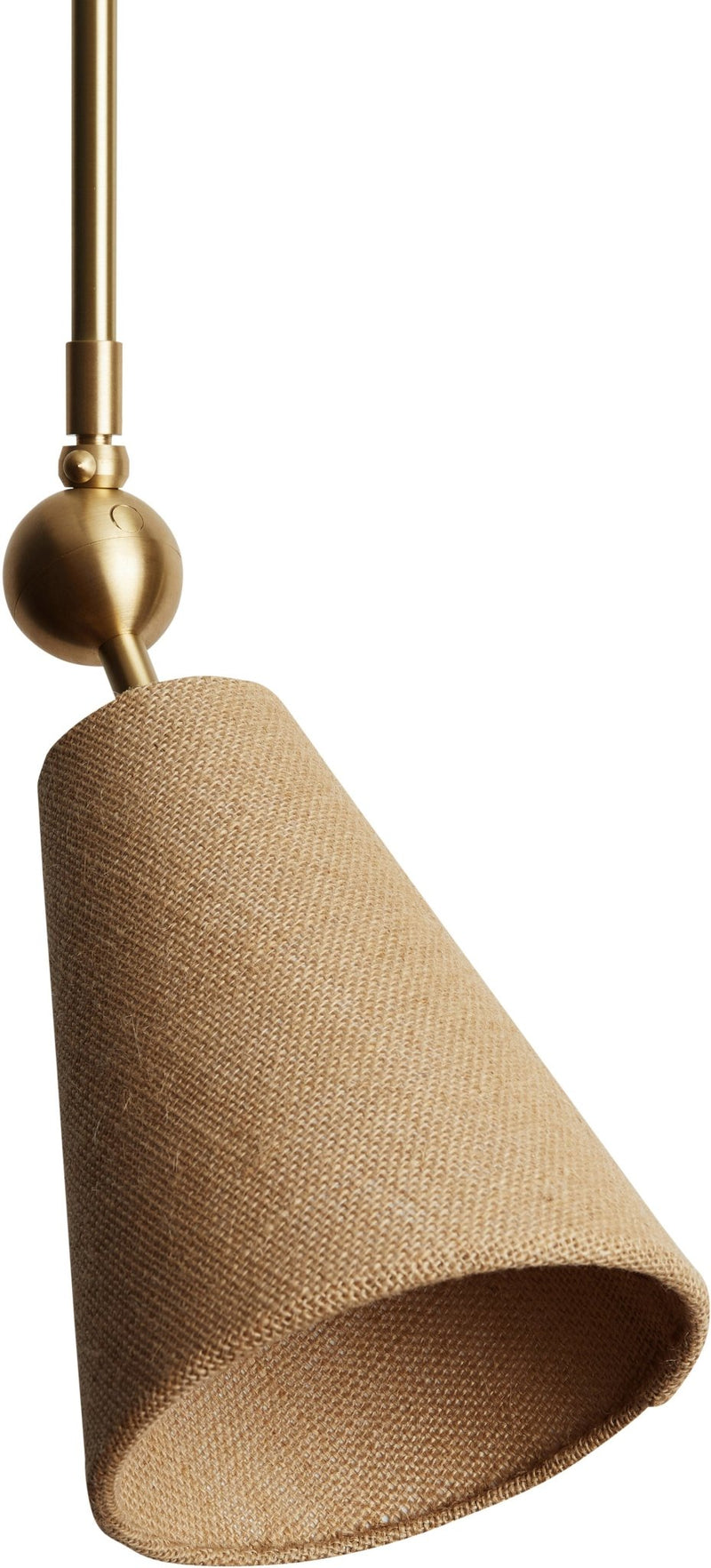 Pendolo Wall Sconce - Workstead Wall Sconces - Small - Natural Linen - Hewn Brass - HORNE