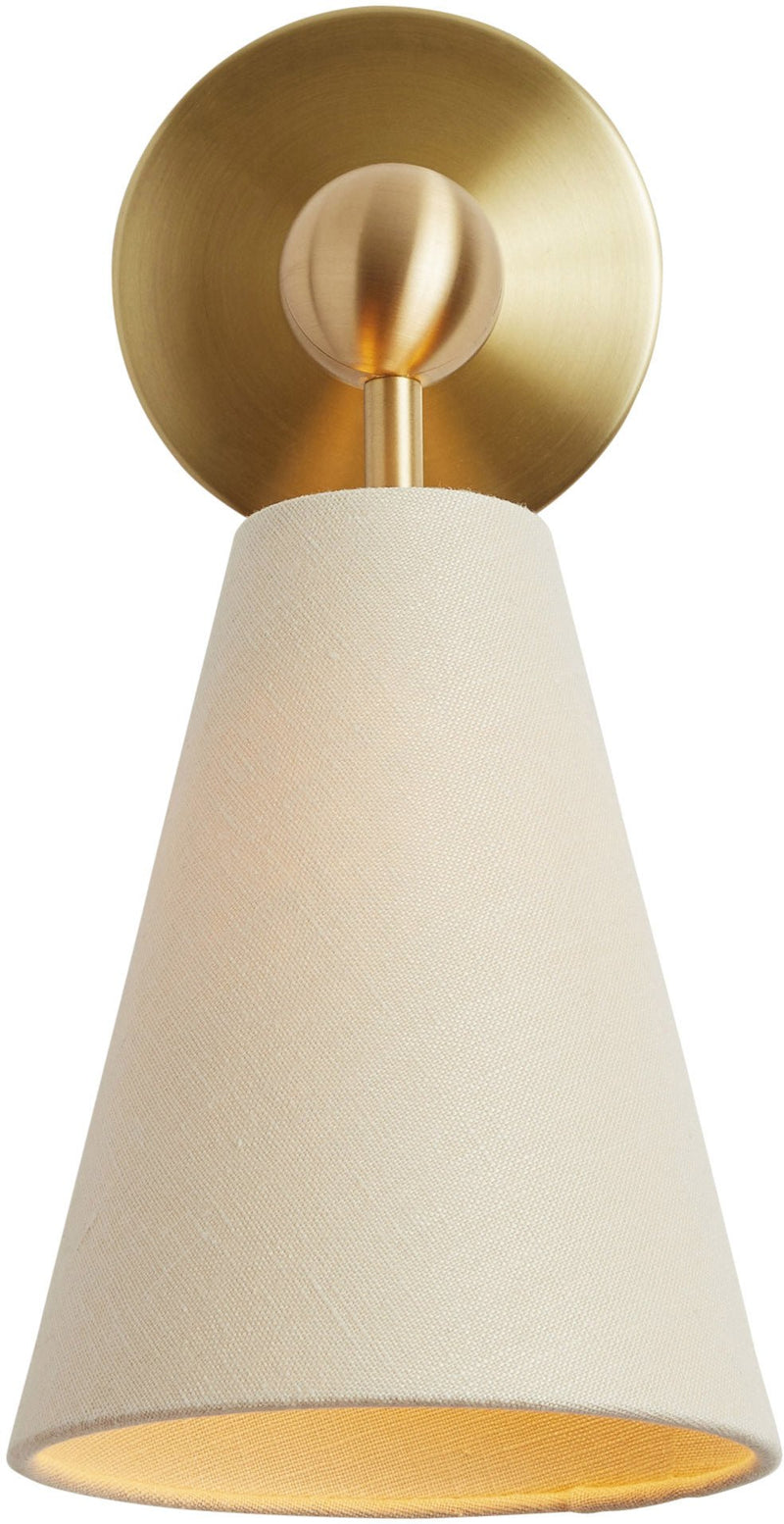 Pendolo Wall Sconce - Workstead Wall Sconces - Small - Natural Linen - Hewn Brass - HORNE