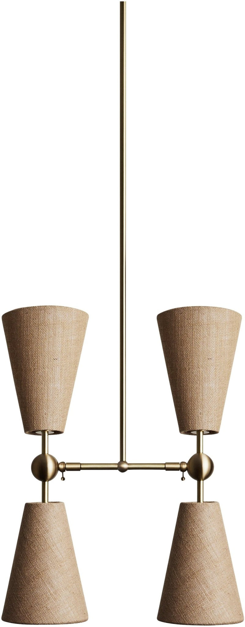 Pendolo Wall Sconce - Workstead Wall Sconces - Small - Natural Linen - Hewn Brass - HORNE