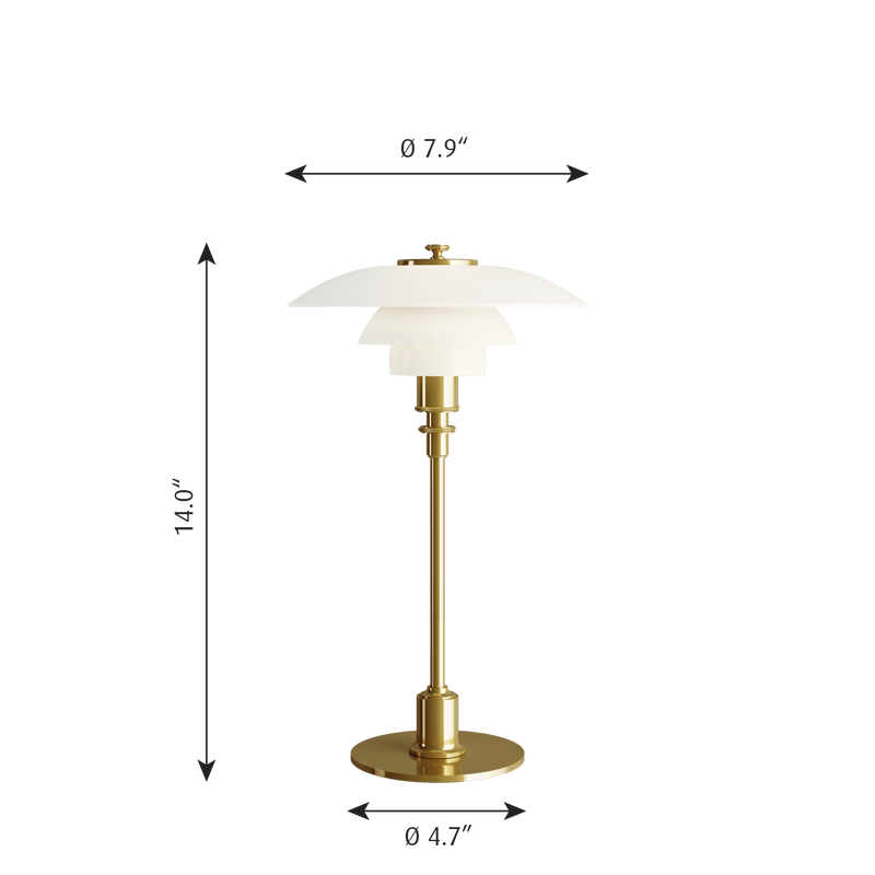 PH 2/1 Table Lamp - Louis Poulsen - Table + Task - Brass - HORNE
