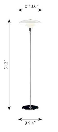 PH 3.5 - 2.5 Floor Light - Louis Poulsen - Floor Lamps - Chrome - HORNE