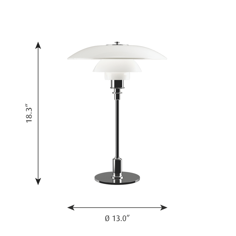 PH 3.5 - 2.5 Glass Table Lamp - Louis Poulsen - Table + Task - Brass - HORNE