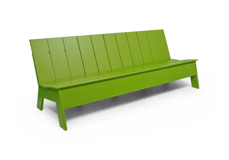 Picket 7' Bench - Low Back - Loll Designs - Outdoor Furniture - Black - HORNE