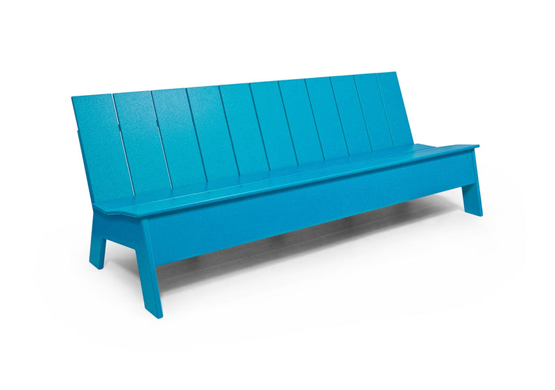 Picket 7' Bench - Low Back - Loll Designs - Outdoor Furniture - Black - HORNE