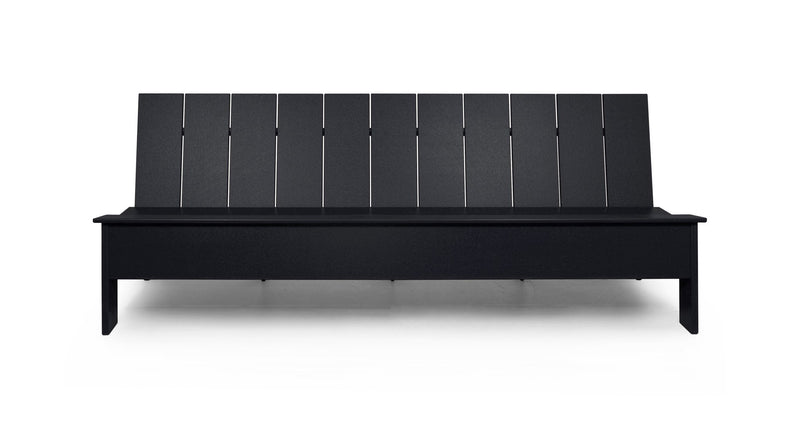 Picket 7' Bench - Low Back - Loll Designs - Outdoor Furniture - Black - HORNE