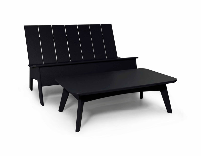 Picket Bench - Low Back - Loll Designs - Outdoor Furniture - Black - HORNE