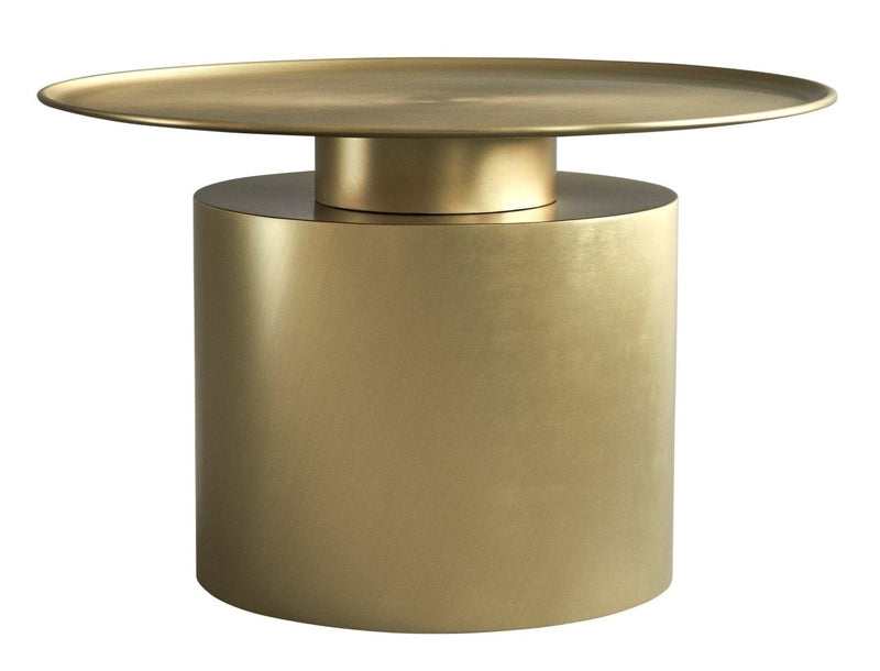 Pillar Coffee Table - 101Copenhagen - Tables - Low Table - Brass - HORNE