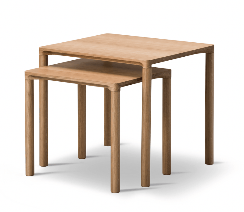 Piloti Side Table - Model 6700 - Fredericia - Tables - Short - Soaped Oak - HORNE