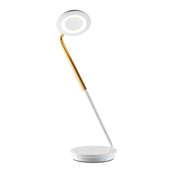 Pixo Plus Lamp - Pablo Designs - Table + Task - White & Brass - HORNE