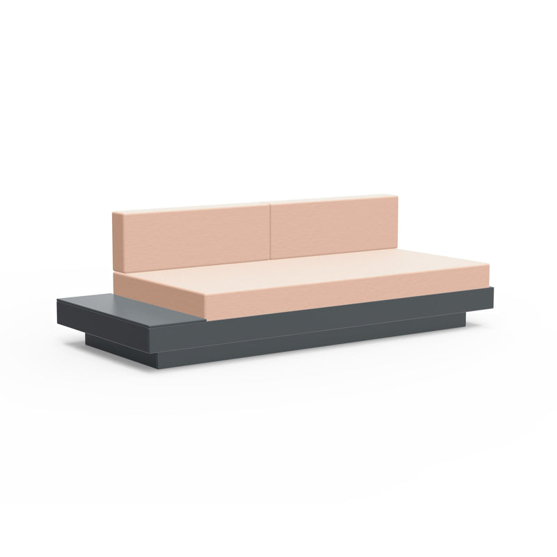 Platform One Sectional Sofa with Left/Right Table - Loll Designs - Outdoor Furniture - Black - Charcoal - HORNE
