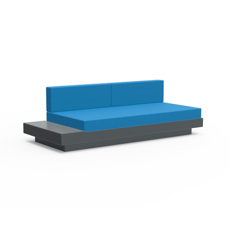 Platform One Sectional Sofa with Left/Right Table - Loll Designs - Outdoor Furniture - Black - Charcoal - HORNE