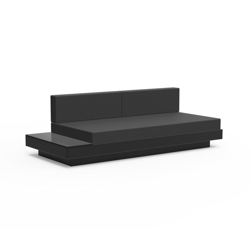 Platform One Sectional Sofa with Left/Right Table - Loll Designs - Outdoor Furniture - Black - Charcoal - HORNE