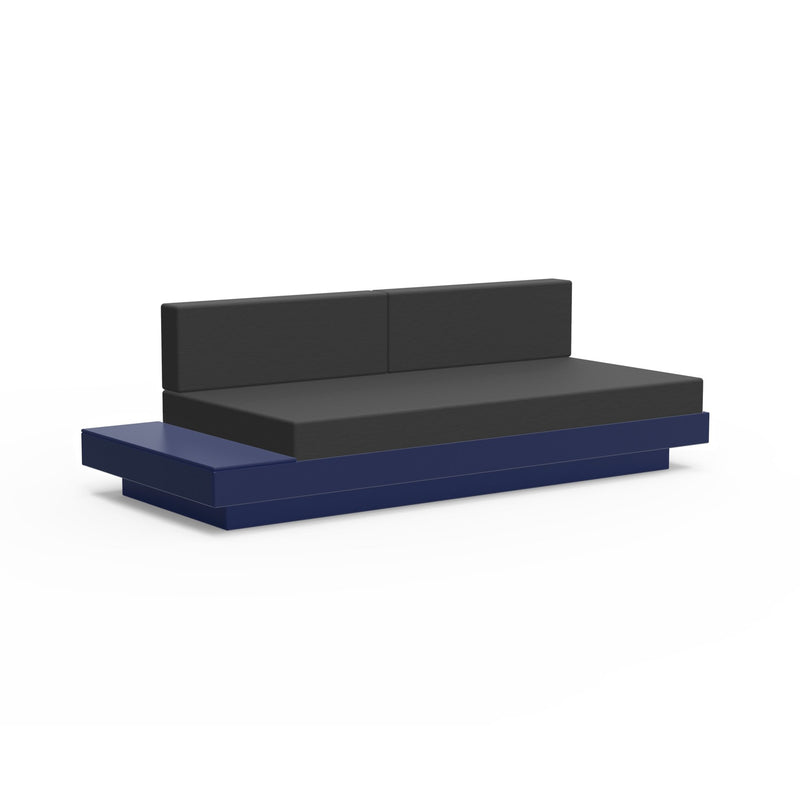 Platform One Sectional Sofa with Left/Right Table - Loll Designs - Outdoor Furniture - Black - Charcoal - HORNE