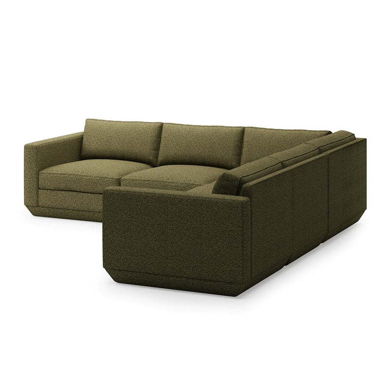 Podium Corner Sectional: 5 - Seater - Gus* Modern - Sofas - Bayview Silver - HORNE