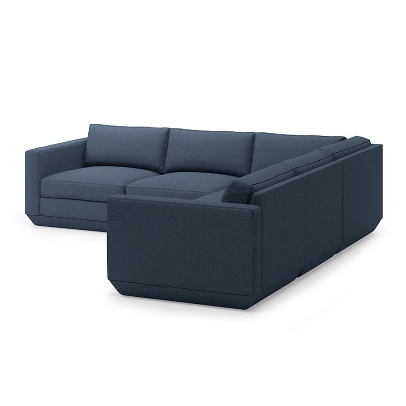 Podium Corner Sectional: 5 - Seater - Gus* Modern - Sofas - Bayview Silver - HORNE