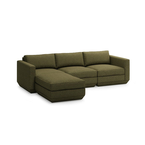 Podium Sectional: 4 - Seater - Gus* Modern - Sofas - Copenhagen Terra - Left Facing - HORNE