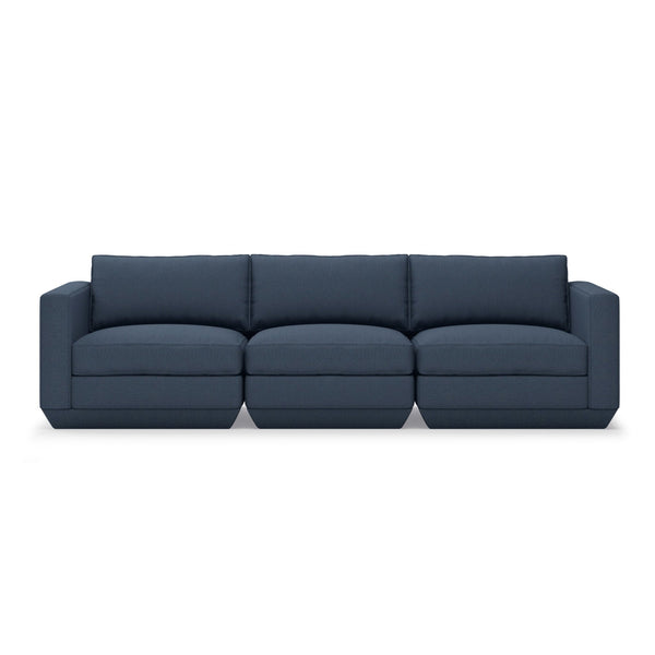 Podium Sofa: 3 - Seater - Gus* Modern - Sofas - Hanson Navy - HORNE