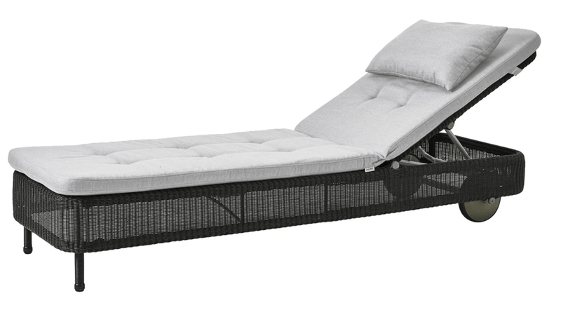 Presley Sunbed - Cane Line - Outdoor Furniture - Taupe - Grey Natté w/QuickDry & Airflow system - HORNE