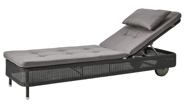 Presley Sunbed - Cane Line - Outdoor Furniture - Taupe - Grey Natté w/QuickDry & Airflow system - HORNE