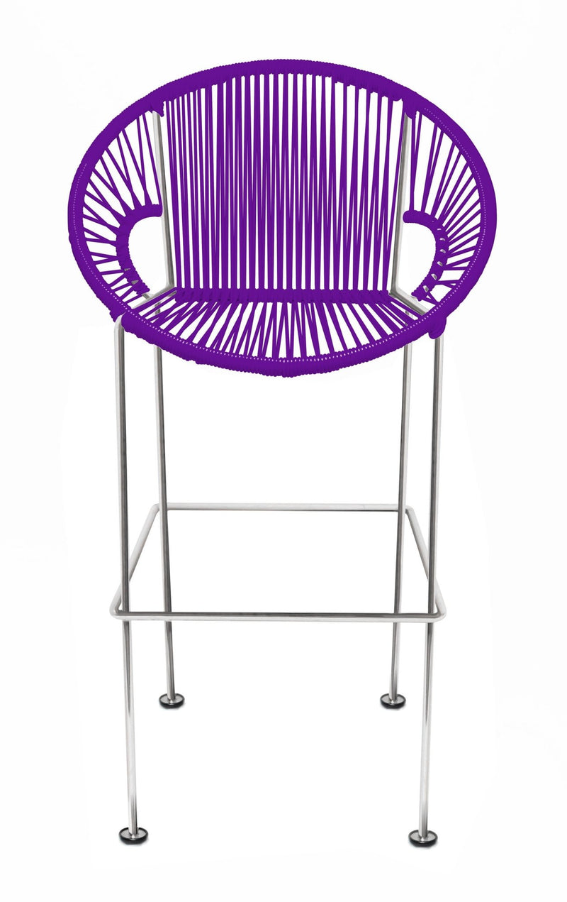 Puerto Stool - Chrome Frame - Set of 2 - Innit Designs - Stools + Benches + Ottomans - Blue - Bar Height - HORNE