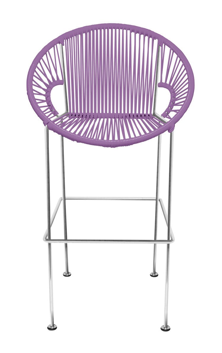 Puerto Stool - Chrome Frame - Set of 2 - Innit Designs - Stools + Benches + Ottomans - Blue - Bar Height - HORNE