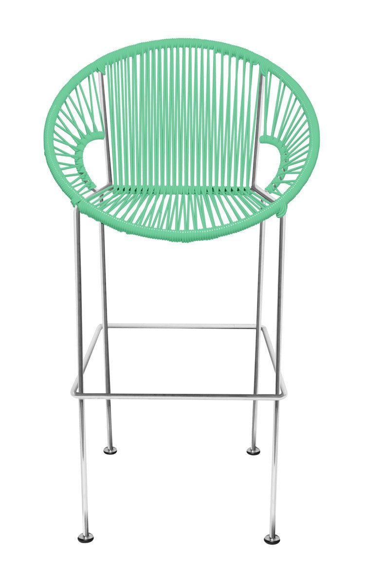 Puerto Stool - Chrome Frame - Set of 2 - Innit Designs - Stools + Benches + Ottomans - Blue - Bar Height - HORNE