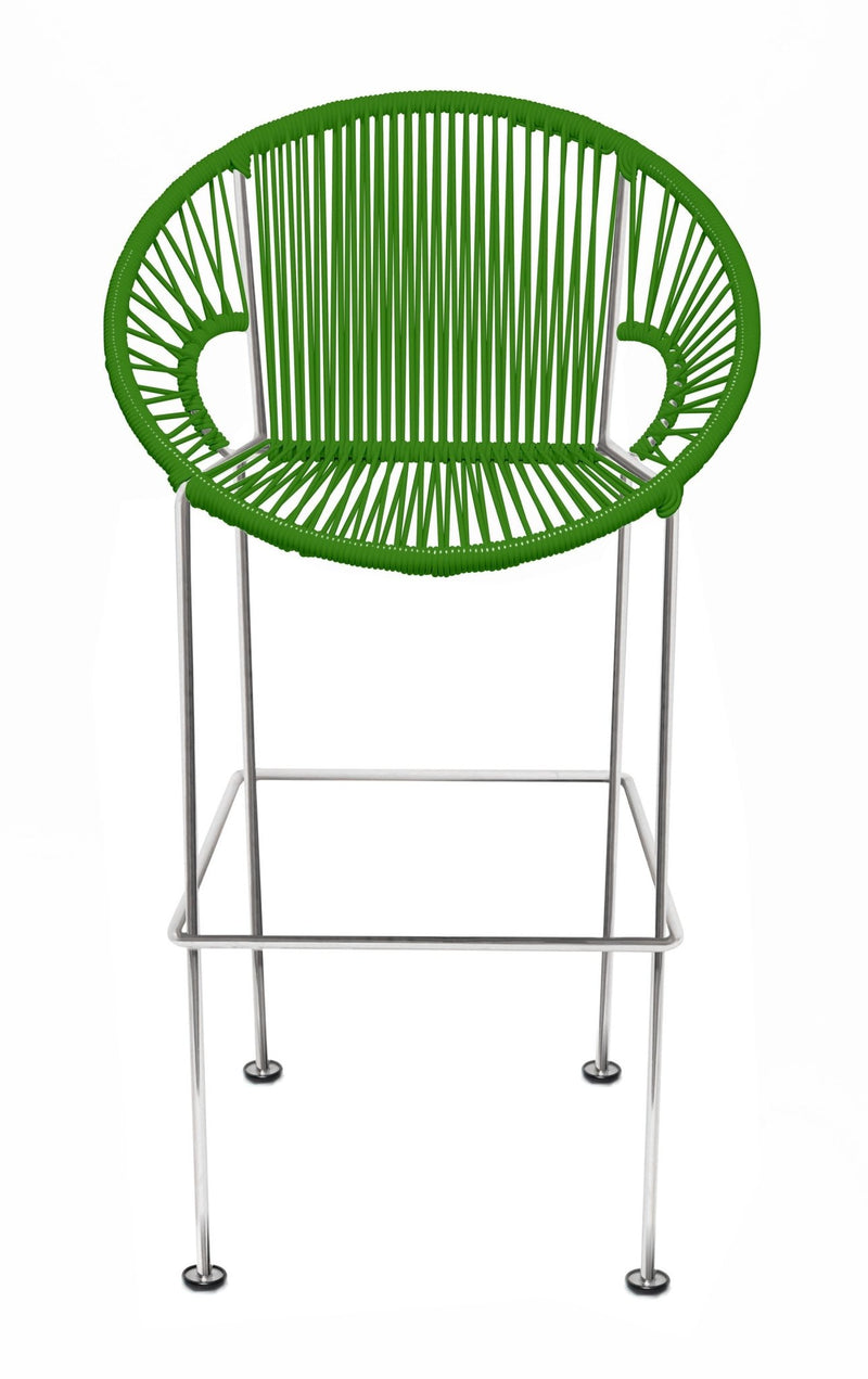 Puerto Stool - Chrome Frame - Set of 2 - Innit Designs - Stools + Benches + Ottomans - Blue - Bar Height - HORNE