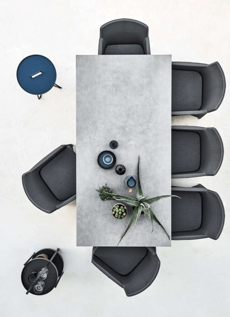 Pure Table - Cane Line Outdoor Furniture - Light Grey - Concrete Grey Ceramic - HORNE